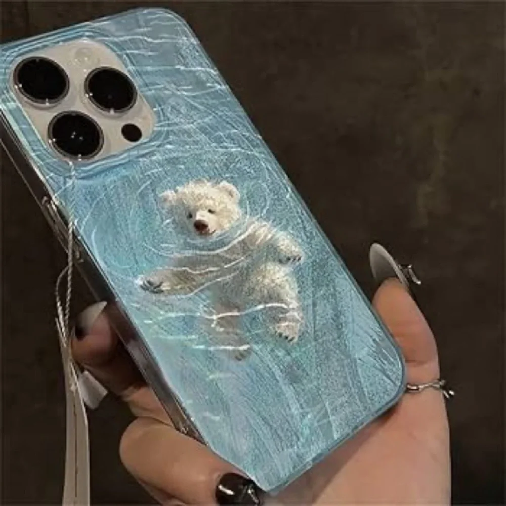 Polar Bear Aesthetic iPhone 13 Pro Max Case Cute Arctic Bear Like New
